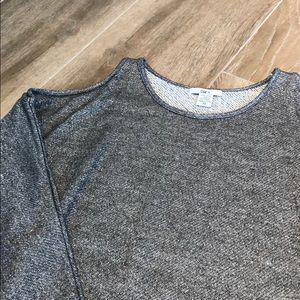 BAR III GRAY SPARKLE LONG TOP